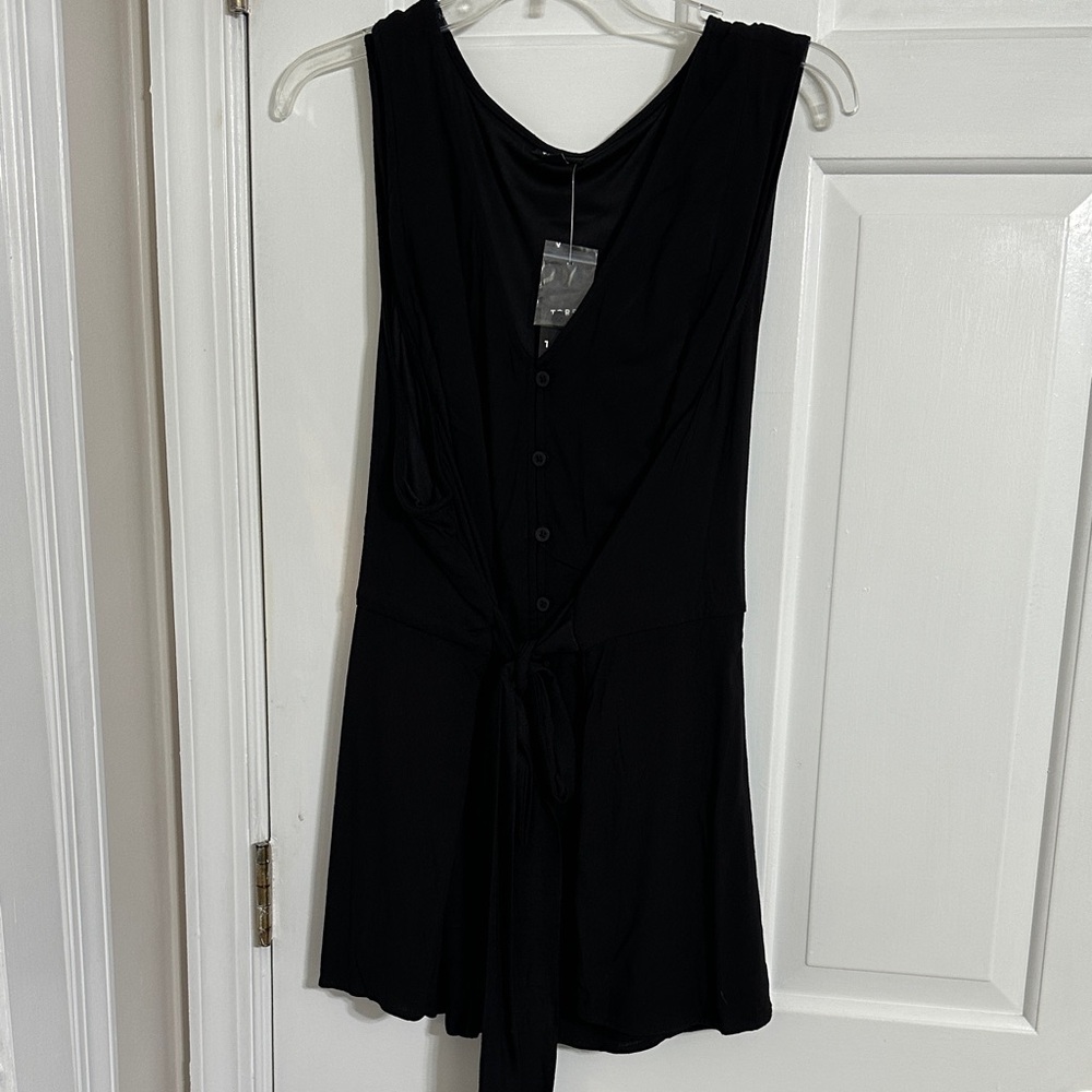Torrid Black Button-Front Tank Top